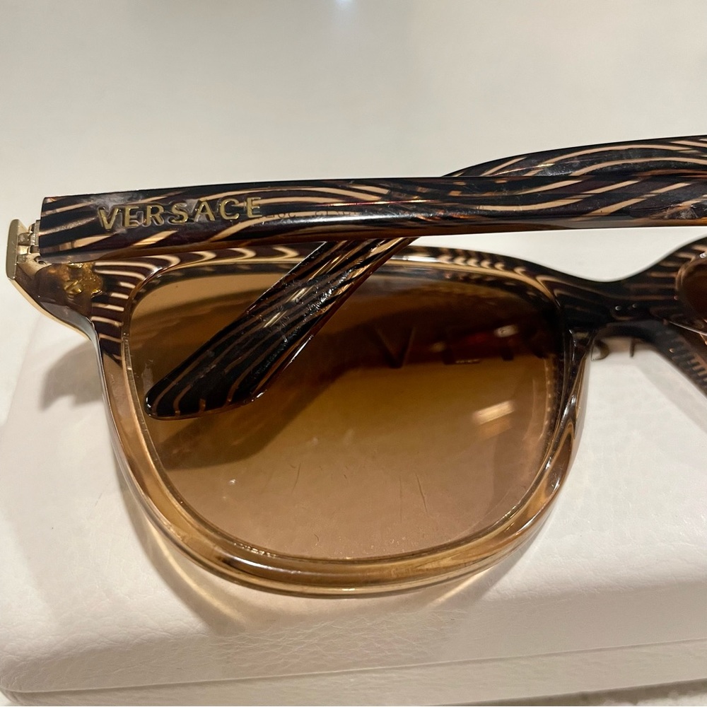 Versace Brown and Gold Sunglasses - Picture 10 of 16